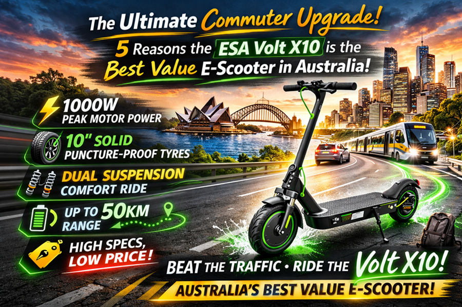 The Ultimate Commuter Upgrade: 5 Reasons the ESA Volt X10 is the Best Value E-Scooter in Australia