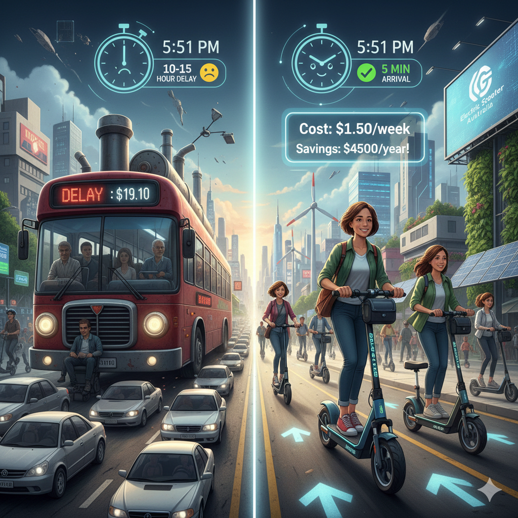 Electric Scooter vs. Public Transport: The 2026 Australia Commuter’s Guide to Saving Time and Money