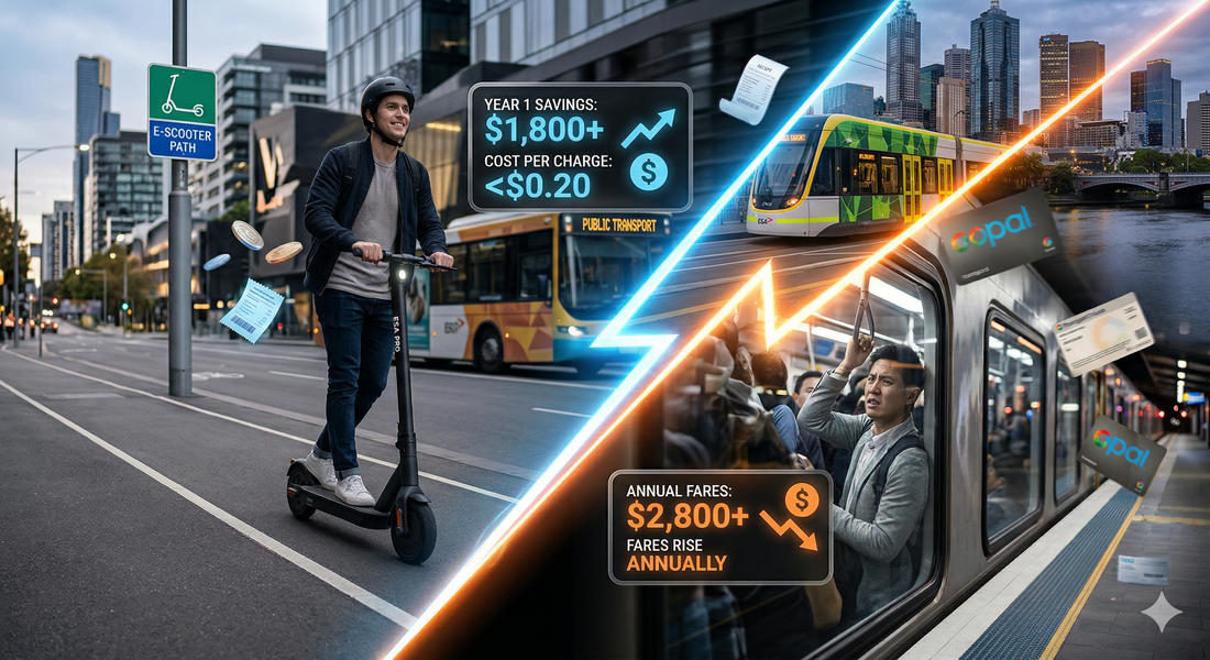 Electric Scooter vs. Public Transport in Australia: A 12-Month Cost Analysis