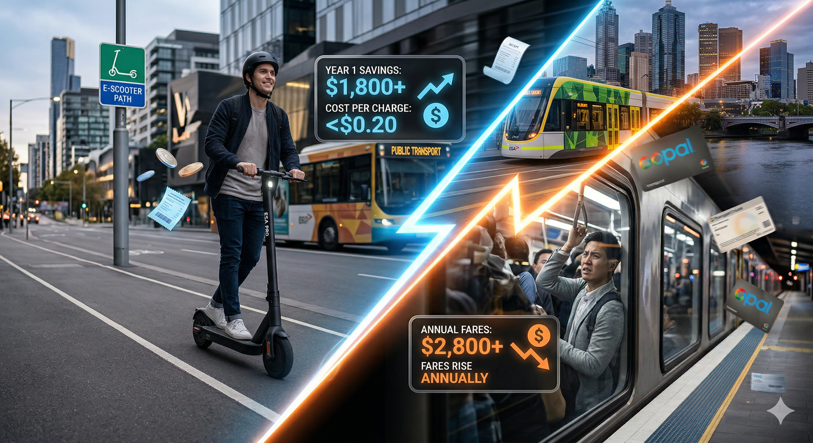 Electric Scooter vs. Public Transport in Australia: A 12-Month Cost Analysis