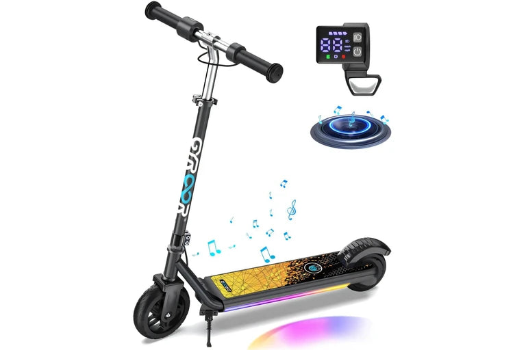 Gyroor ESA Kids Electric Scooter with Bluetooth Music & LED Lights