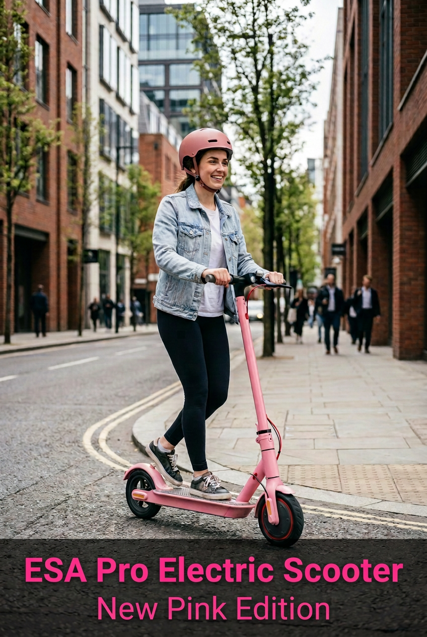 ESA Pro Electric Scooter 700W Power| 36V 7.5Ah - Pink color, For Adult