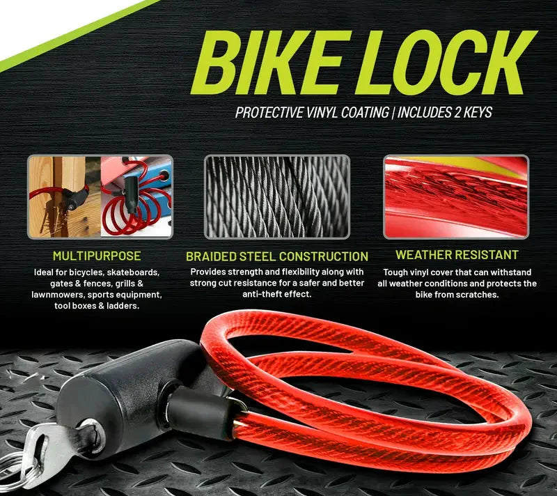 Anti-theft e-scooter chain lock, cut-resistant

