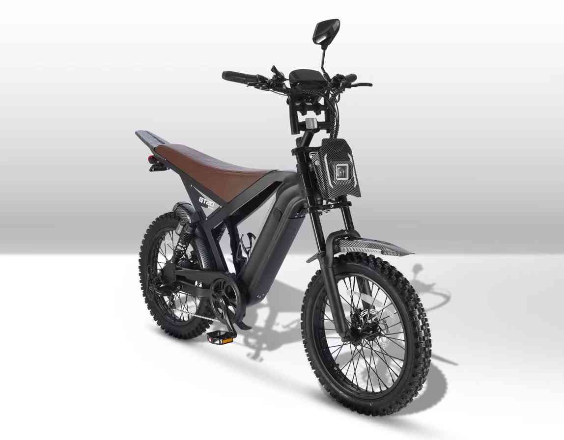 off-road black electric bike