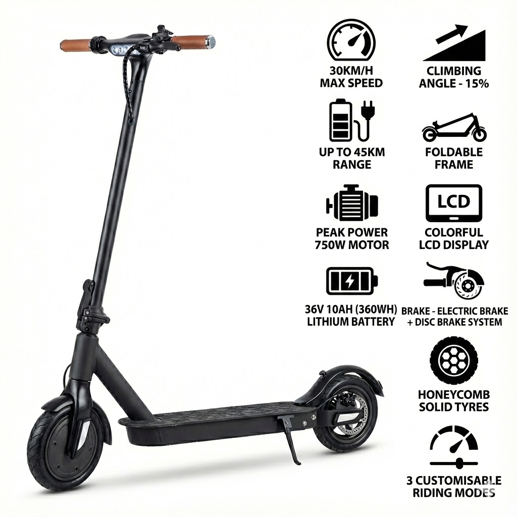 ESA Pro Glider Electric Scooter – 10″ Wheel 750 W 36V 10Ah