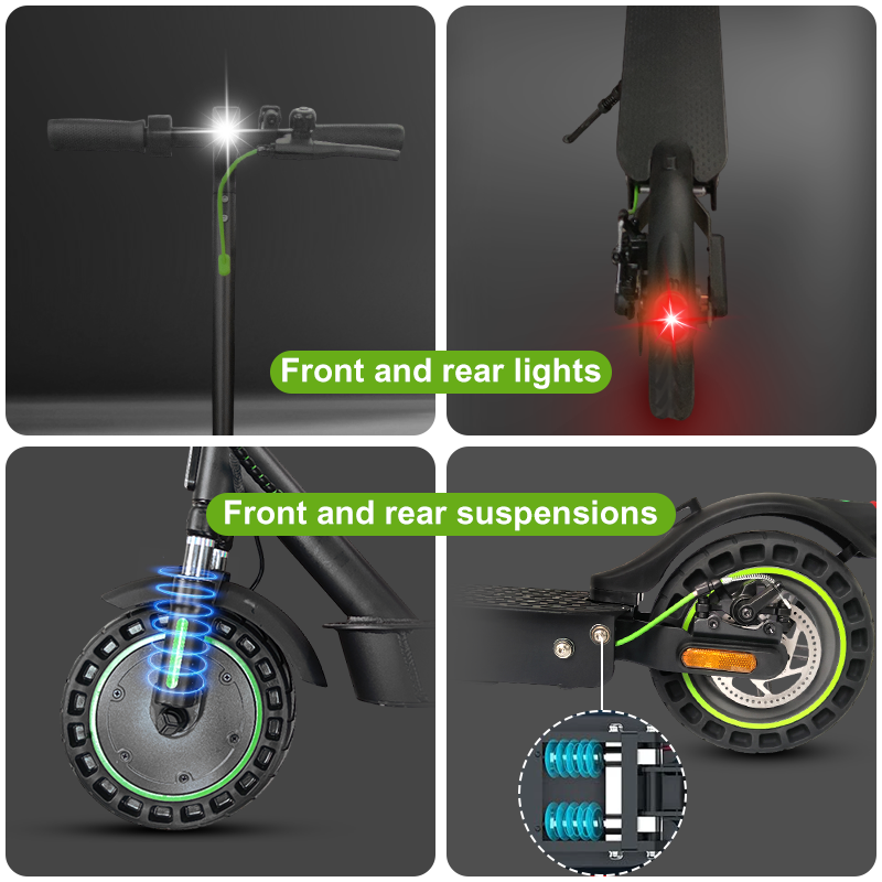 ESA Volt X10 1000W Peak Power Electric Scooter – 50km Range, 10” Solid Tyres, Suspension