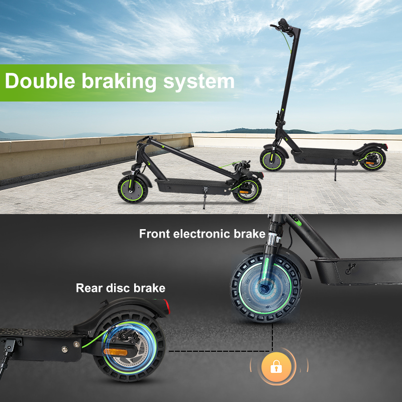 ESA Volt X10 1000W Peak Power Electric Scooter – 50km Range, 10” Solid Tyres, Suspension