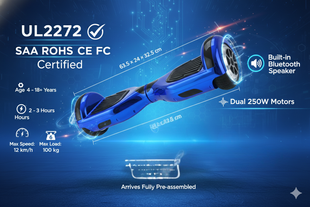 Blue Chrome Self Balancing All Terrain