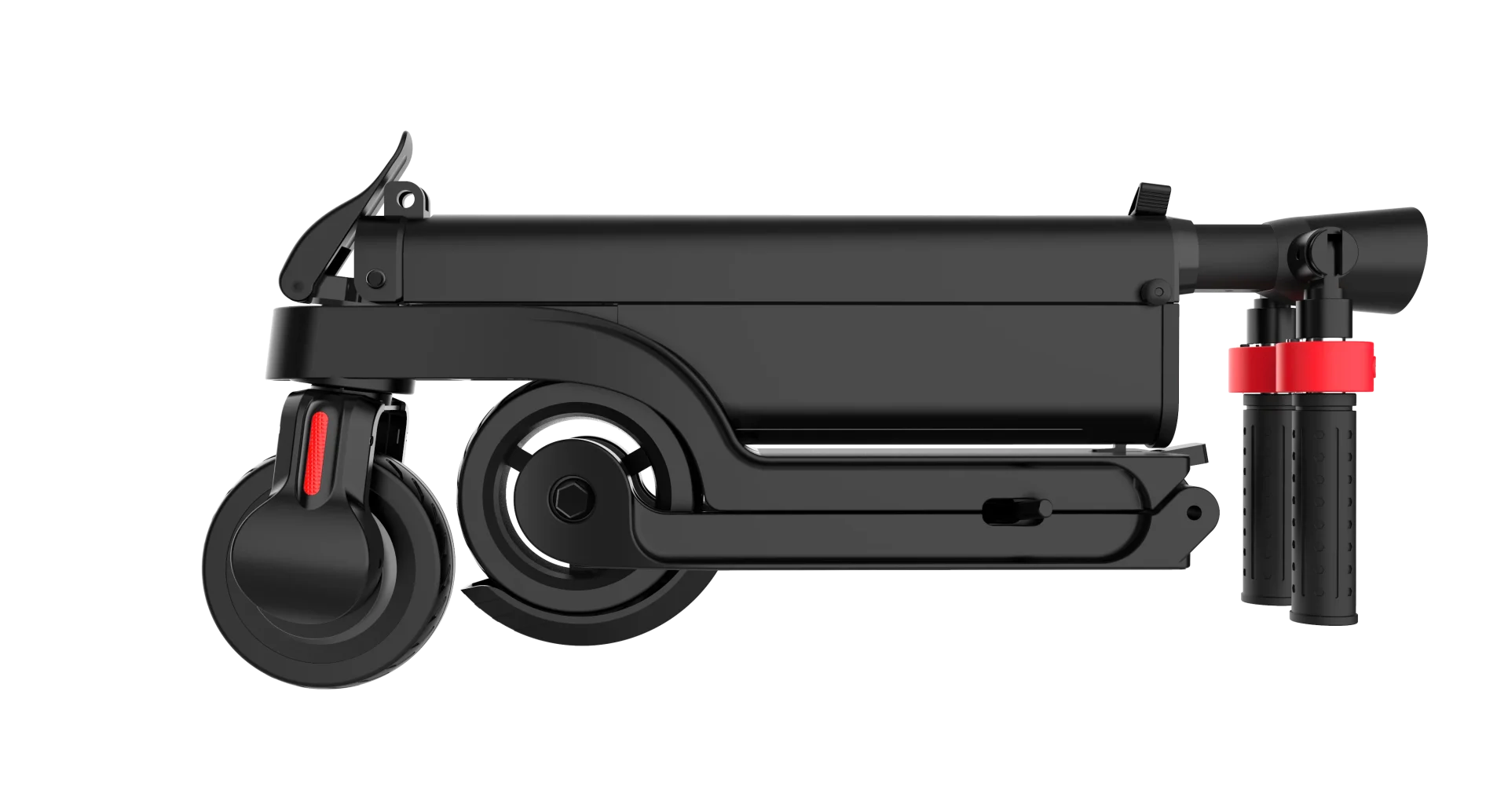 Black scooter with red accents 