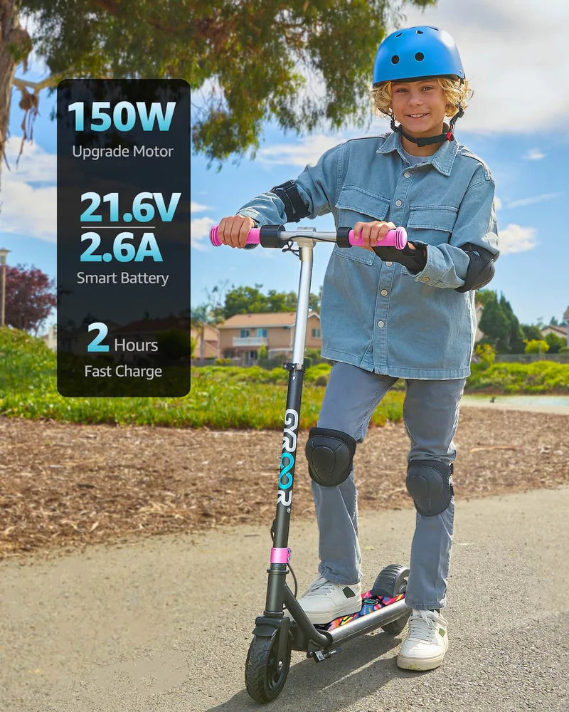 Gyroor ESA Kids Electric Scooter with Bluetooth Music & LED Lights