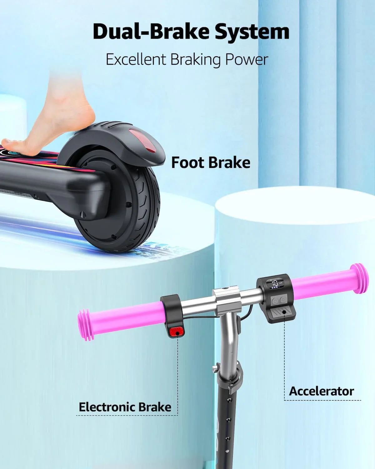 Gyroor ESA Kids Electric Scooter with Bluetooth Music & LED Lights (PRE-Order Only)