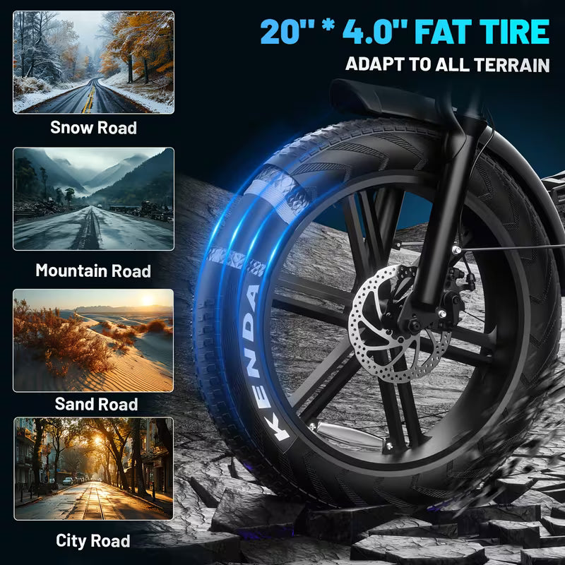 ESA Electric Fat Bike with 20 Inch Off Road Tyres