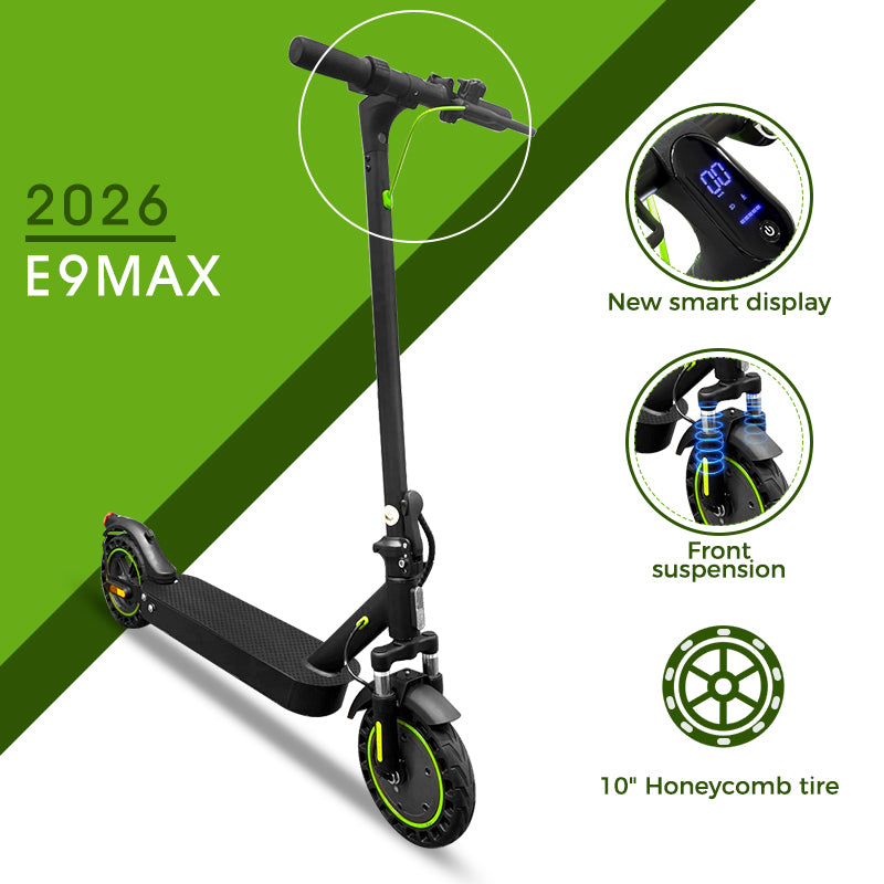 ESA Volt X10 1000W Peak Power Electric Scooter – 50km Range, 10” Solid Tyres, Suspension