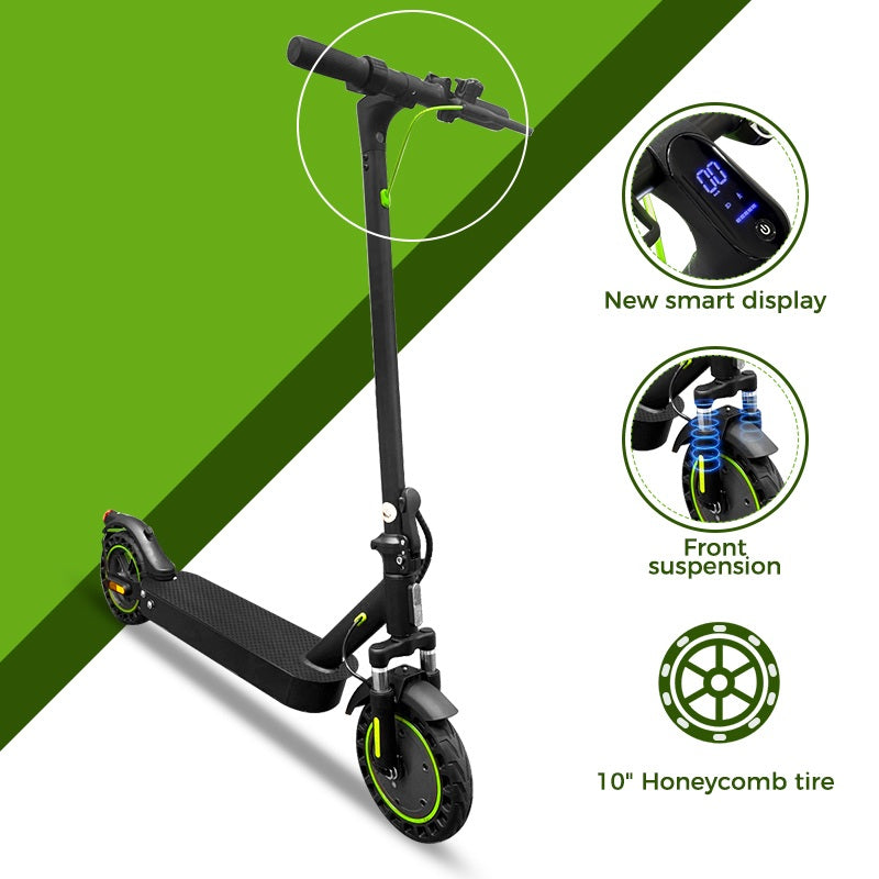 ESA Volt X10 1000W Peak Power Electric Scooter – 50km Range, 10” Solid Tyres, Suspension