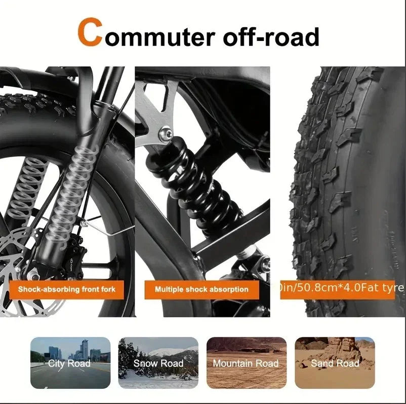 Off Road Electric Bike with Fat Tyres